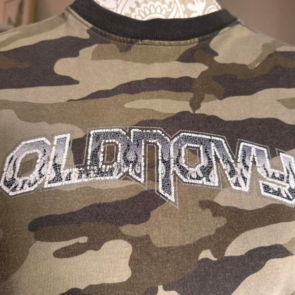 Old Navy XL Camo Long Sleeve Shirt Y2K Pro Line 1994–2004 Graphic Streetwear - Picture 3 of 8